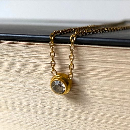 nemesacél nyaklánc 18 karátos arany bevonattal