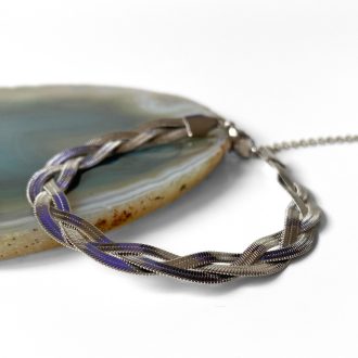 nemesacél karkötő ezüst bevonattal