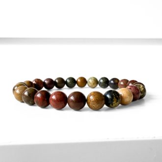 folyami jáspis férfi ásványgyöngy karkötő