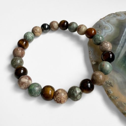 maifan, tigrisszem férfi ásvány karkötő