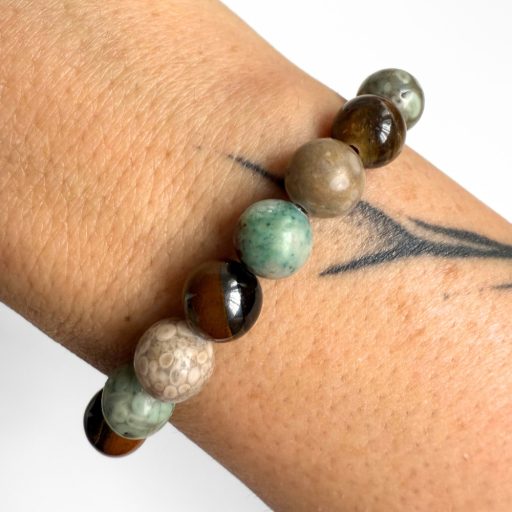 maifan, tigrisszem férfi ásvány karkötő