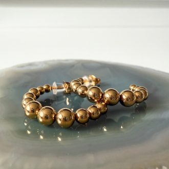 18 karátos arannyal bevont nemesacél fülbevaló