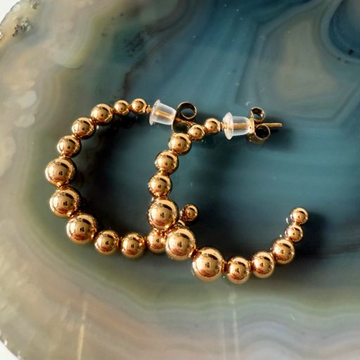 18 karátos arannyal bevont nemesacél fülbevaló