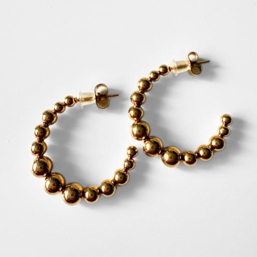 18 karátos arannyal bevont nemesacél fülbevaló