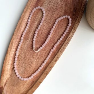 rózsakvarc női ásvány nyaklánc