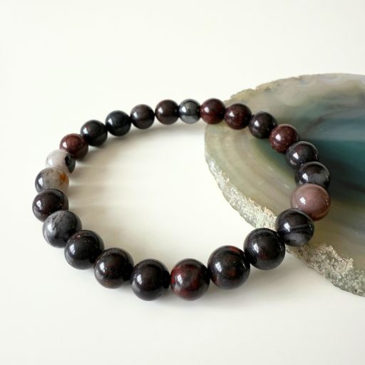 Terra Flame férfi ásvány karkötő - breccsa jáspis