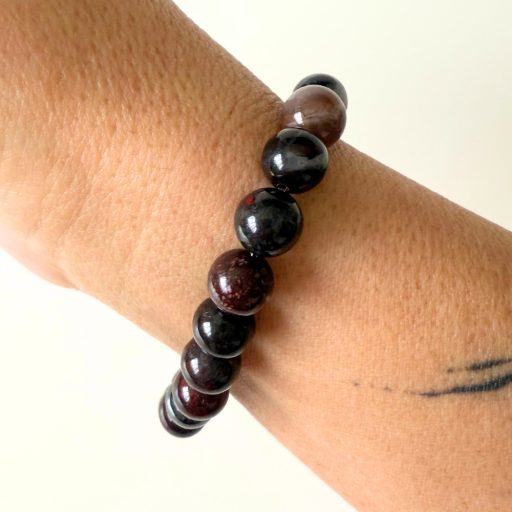 Terra Flame férfi ásvány karkötő - breccsa jáspis