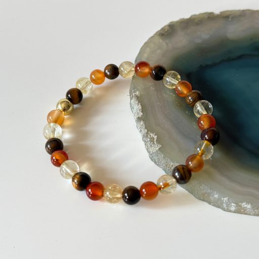 noi Golden Ground női ásvány karkötő - citrin, karneol, tigrisszemkarkoto citrin karneol tigrisszem