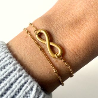 18 karátos arannyal bevont nemesacél karkötő