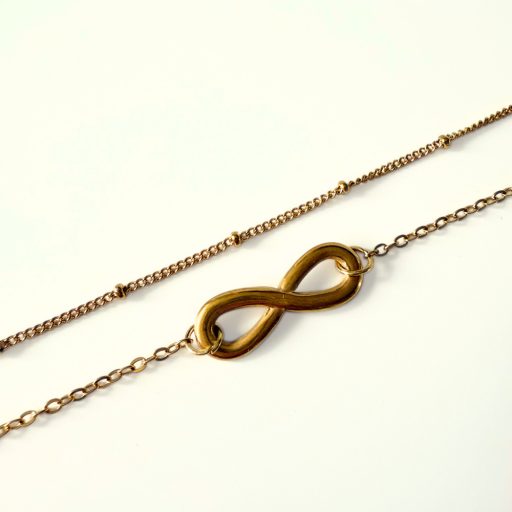 18 karátos arannyal bevont nemesacél karkötő