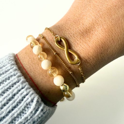 18 karátos arannyal bevont nemesacél karkötő