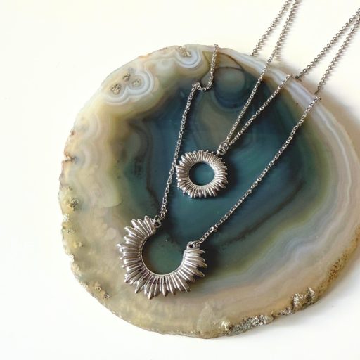 dupla láncos ezüst nemesacél nyaklánc