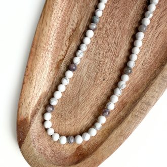  howlit és botswana achát női ásvány nyaklánc