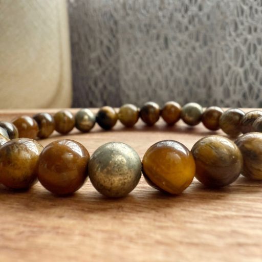 tigrisszem pirit férfi ásvány karkötő