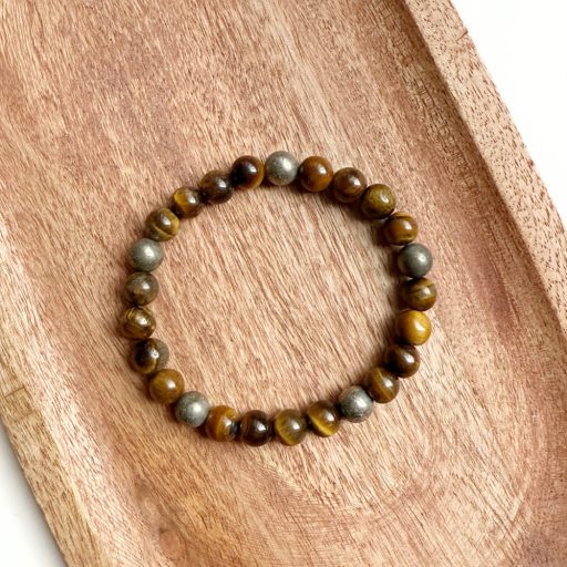 tigrisszem pirit férfi ásvány karkötő