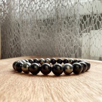 ónix hematit férfi ásvány karkötő
