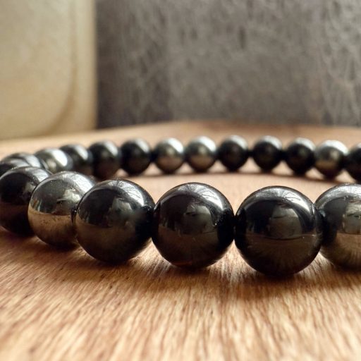 ónix hematit férfi ásvány karkötő