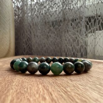 férfi mohaachát larvikit ásvány karkötő