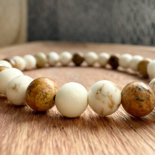 magnezit képjáspis női ásvány karkötő