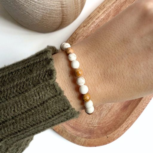 magnezit képjáspis női ásvány karkötő