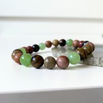 Wild Earth – Zöld és barna tónusú férfi ásvány ékszerek